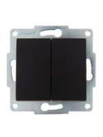 Lezard KARINA мех. выкл. СУ 2 кл. 10А чёрн. бархат (корп. ABS) 707-4288-101