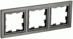 IEK BRITE Рамка СУ 3 мест. РУ-3-БрТБ темная бронза BR-M32-K45