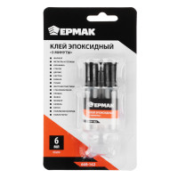 ЕРМАК Клей &quot;3 минуты&quot; эпоксидный, бесцветный (смола+отвердитель) 3+3мл, в шприце