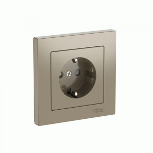 Systeme Electric ATLASDESIGN роз. СУ 1 мест. (земля) штор, 16А (автоклеммы) ШАМПАНЬ ATN000544S (10!)