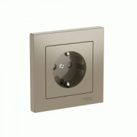 Systeme Electric ATLASDESIGN роз. СУ 1 мест. (земля) штор, 16А (автоклеммы) ШАМПАНЬ ATN000544S (10!)