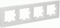 IEK BRITE Рамка СУ 4 мест. РУ-4-Бр пластик белый рифленый BR-M42-51-K01