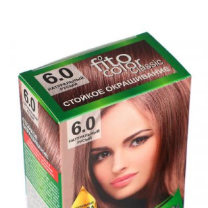 Краска для волос FITO COLOR Classic, 115 мл, тон 6.0 натурально русый