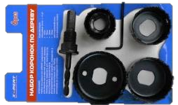 Набор коронок по дереву и гипсокартону 6предметов 32-54мм Х-pert 6 предметов