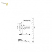 Зеркалодержатель 160 ZY золото под сверление d-22мм Soller (100,10!!!) (шт)