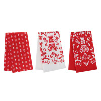 PROVANCE Красный конь Полотенце кухонное в наборе 3шт, 45х60см, 100% хлопок