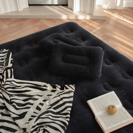 BESTWAY Матрас надувной широкий двуспальный (QUEEN), 2подушки и насос, 203x152x22см, до 300кг, 67374