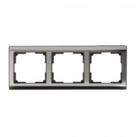 Smartbuy Нептун Рамка 3-местная металл серый никель  (SBE-05gn-Metal-FR-3)