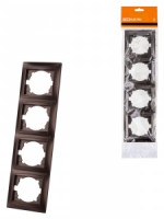 TDM ЛАМА Рамка 4-х постовая вертикальная шоколад (12!) SQ1815-0535