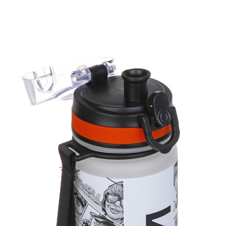 РЫЖИЙ Бутылка спортивная с откидной крышкой, 600 мл, 6х23см, РС