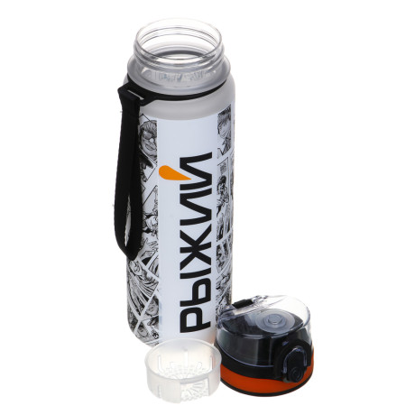 РЫЖИЙ Бутылка спортивная с откидной крышкой, 600 мл, 6х23см, РС