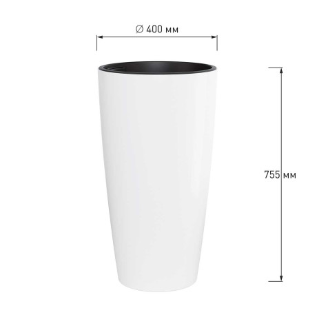 Кашпо РОНДО 23/71 л белый БШ8877 х1