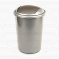 Корзина 12л с крышкой-вертушкой, h=38cм, d=18/25см, серый 35535