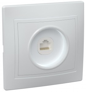 IEK КВАРТА роз. компьют. СУ 1 мест. (пласт. осн.) РК10-КБ EKK10-K01-DM