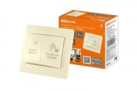 TDM Таймыр переключатель СУ 2 кл. &quot;Не беспокоить&quot; и &quot;Уборка&quot; слон. кость (бежевый) АБС SQ1814-0706