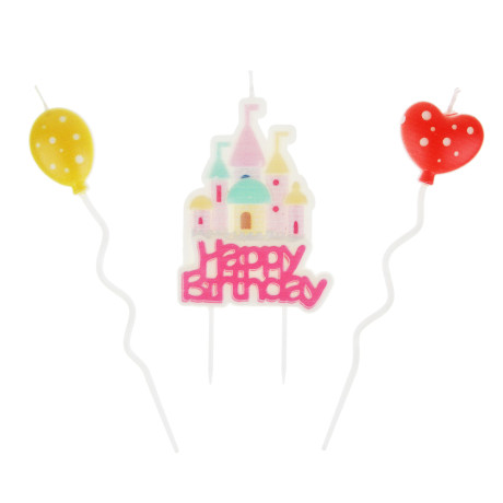 FNtastic Набор свечей для торта, с тортом, 16 см, 2 цвета, парафин, арт С1