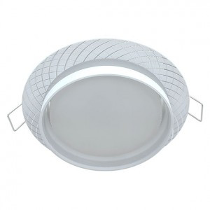 Ecola GX53SP 5375 св-к встраив. СПОТ Сетка матовый Белый/Алюм 110x52 SP531WECB (10!)