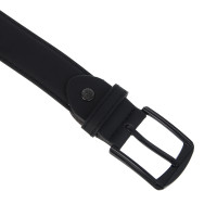 ЮL Ремень мужской, ПУ, металл, 120/130х3см, черный, РМ24-02