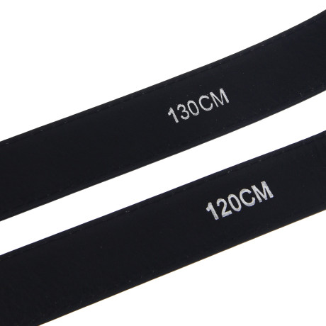 ЮL Ремень мужской, ПУ, металл, 120/130х3см, черный, РМ24-02