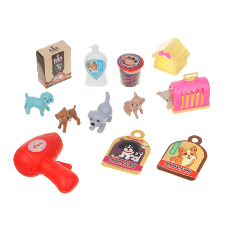 ИГРОЛЕНД Набор игровой в чемоданчике "Уход за питомцем", 19 пр., ABS, 18,5х20х25см