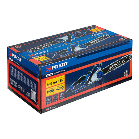 РОКОТ Электропила 1900 Вт, шина 405мм