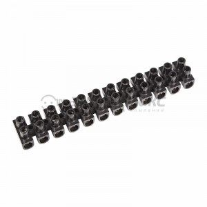 REXANT колодка винтовая (ЗВИ) 12 пар КВ-16 30А 16мм, "п/п" ЧЕРНЫЙ цена за шт (10!), 07-5016-2