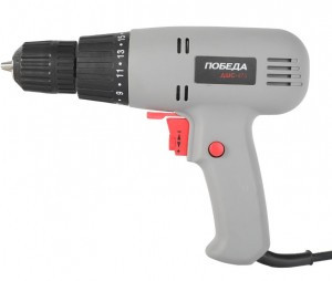 ПОБЕДА Дрель-шуруповерт электрическая ДШС-475, 475 Вт,0-800об/мин,19Нм ,1 скорость,коробка,120301425