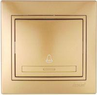 Lezard Мира кнопка звон. СУ 1 кл. 16А металлик золото (корпус PC) 701-1313-103