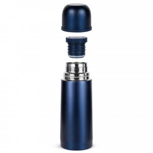 Термос Relaxika узк. горло без логотипа, 0,35л темно-синий R101.350.3NL