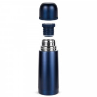 Термос Relaxika узк. горло без логотипа, 0,35л темно-синий R101.350.3NL