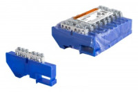 TDM Шина "N" нулевая с изолятором на DIN-рейку 6x9мм стойка бол. 6 групп никел. (10!) SQ0801-0326