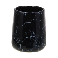 VETTA Стакан для ванной комнаты, 400 мл, 10,5x9x9 см, керамика, &quot;Космос&quot;, мрамор черный