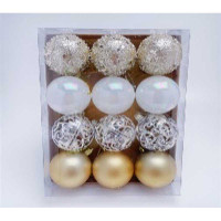 Набор елочных украшений JT25-A2078 6 см 12 шт Шары 4 цвета