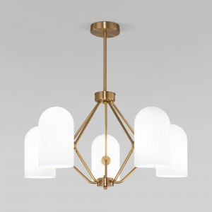 Eurosvet люстра 5x40W E14 680х680х640 мет. бел./латунь Bambola 60157/5 a065045