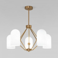 Eurosvet люстра 5x40W E14 680х680х640 мет. бел./латунь Bambola 60157/5 a065045