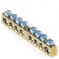 Smartbuy Шина N "Ноль" (нул.) (латунь) 6х9мм, крепеж по центру, 8 отв. SBE-bc-08