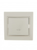 Lezard Мира выкл. СУ 1 кл. 10А (промежуточный) крем. (корпус PC) 701-0303-107