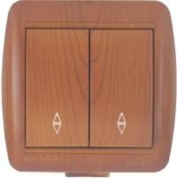 Lezard Ната выкл. ОУ 2 кл. 10А (проходн.) сосна (корпус PC) 710-0800-106