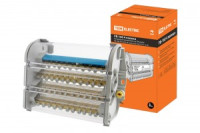 TDM РБ-160 распред. блок (кросс-модуль) на DIN-рейку 4П 160А (4 шины 2x9+2x8+7x7+1x12) SQ0823-0007