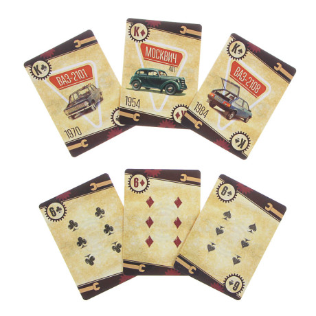 Карты игральные "Наша ностальгия", 36шт, 6,3х8,8см, бумага, 3 дизайна