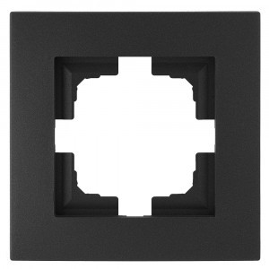 Bylectrica НОВЫЙ СТИЛЬ рамка 1 мест. СУ черный графит, (ЮЛИГ.735212.551 черный графит)