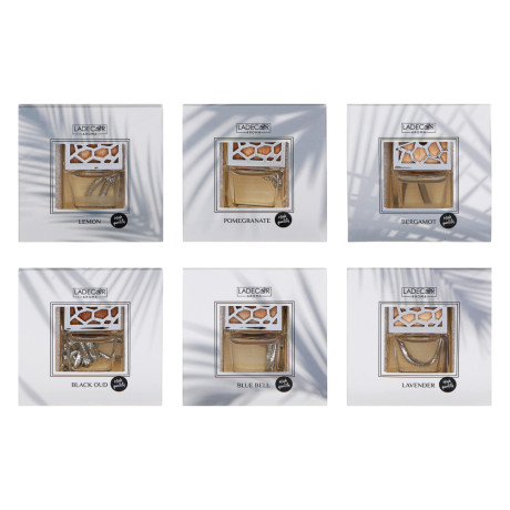 LADECОR Ароматизатор на подвесе,5мл, в декор. флаконе,бергамот,лаванда,гранат,лимон,колокольчик, дуб