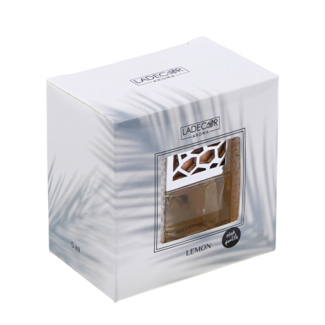 LADECОR Ароматизатор на подвесе,5мл, в декор. флаконе,бергамот,лаванда,гранат,лимон,колокольчик, дуб