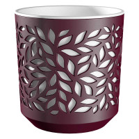 Кашпо Leaves 1,25л Бордо/Белый