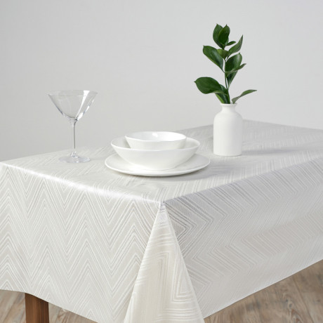 PROVANCE Милк Скатерть ПВХ 137х180см ажурная, листья