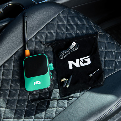 ЕРМАК Компрессор беспроводной, 80Вт, 1500мАх2, фонарь, цифровой дисплей