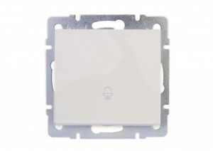 Lezard RAIN мех. кнопки звонка СУ 1 кл. бел. (корпус PC) 703-0288-103