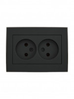 Lezard RAIN роз. СУ 2 мест. черный бархат + хром (керамика) 703-4225-128