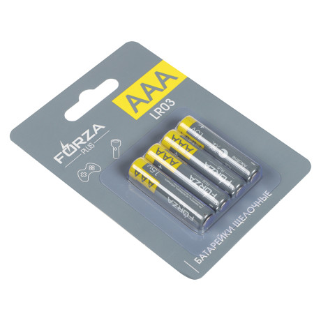 FORZA Батарейки AAA (LR03) 4шт в блистере, щелочные 1.5V