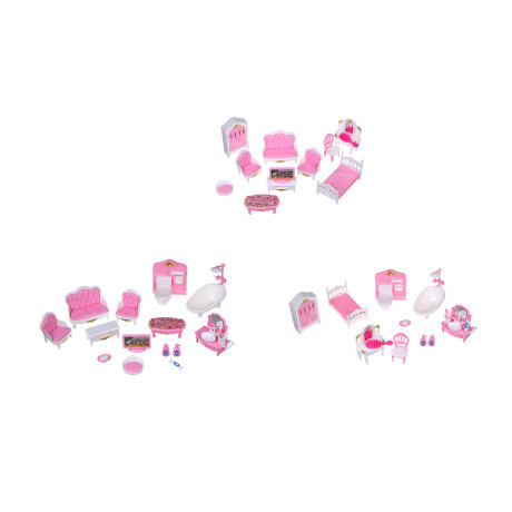 ИГРОЛЕНД Мебель для куклы, ABS, картон, 23х7х30,5 см, 3 вида